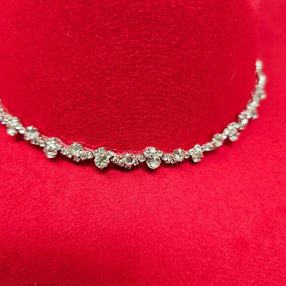 Red Cowboy Cowgirl Bling Bling Hat Felt Rhinestones Dangling Vintage Style NWT - Picture 4 of 7